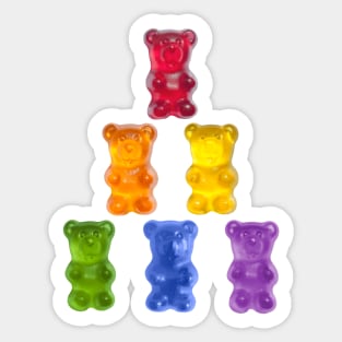 gummy bear pyramid Sticker